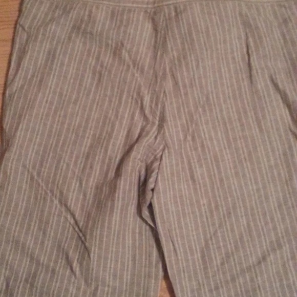 NWOT Victoria’s Secret Beach Linen Pants Size 2 Gray Stripes - Picture 8 of 8